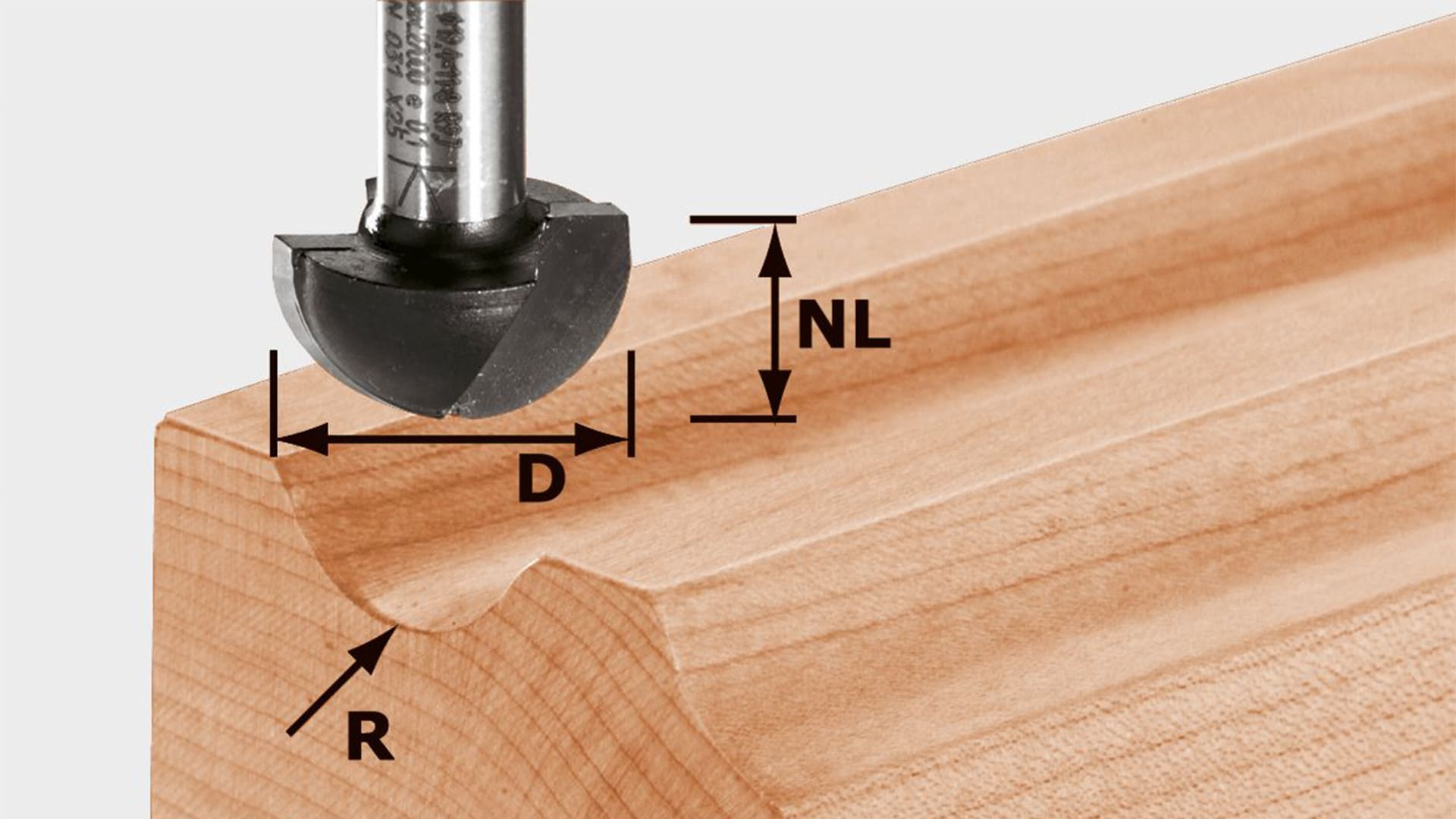 Фреза для изготовления желобка Festool HW S12 D30/20/R15