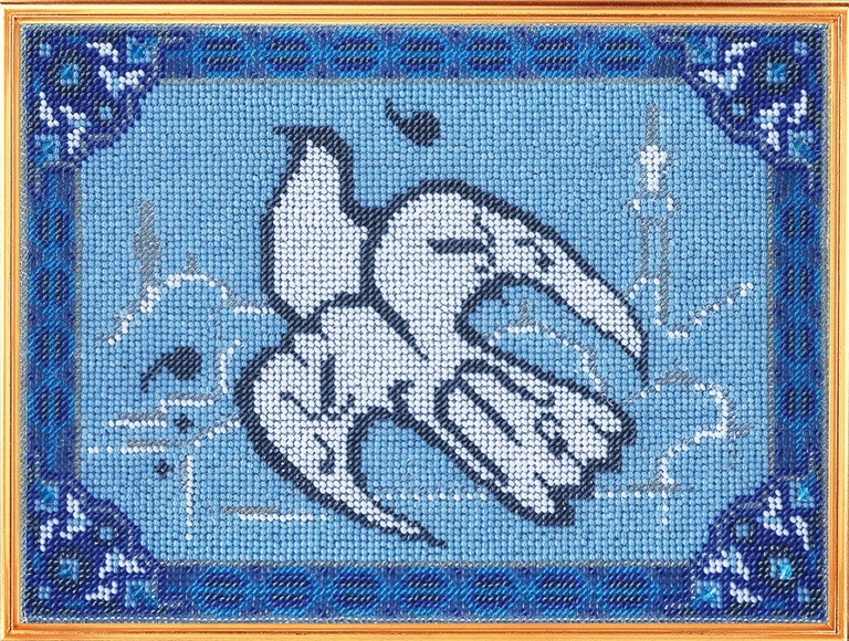 фото Вышивальная мозаика голубь мира, 20*27,5 см