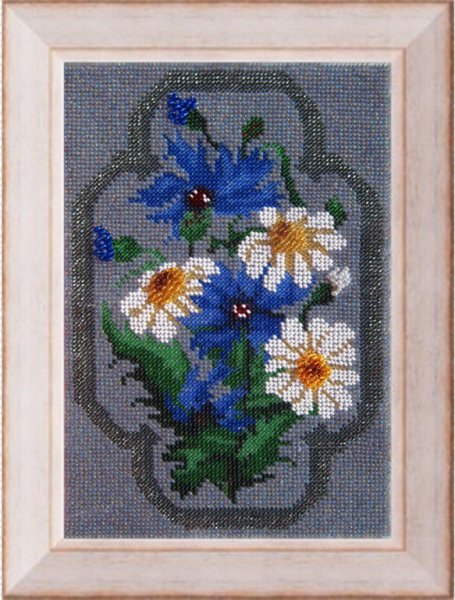 фото Вышивальная мозаика полевые цветы, 16*24 см