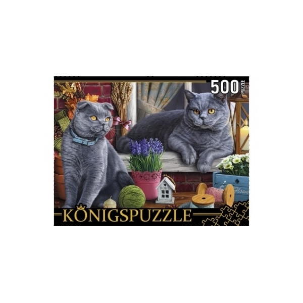 

Пазлы Konigspuzzle. Британские коты, 500 элементов