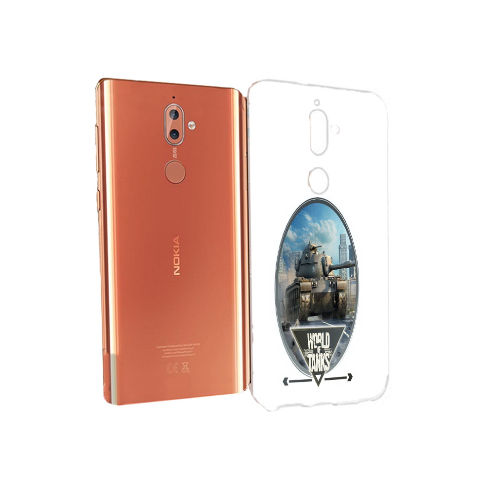 

Чехол MyPads Tocco для Nokia 9 игра с танками (PT126479.94.375), Прозрачный, Tocco