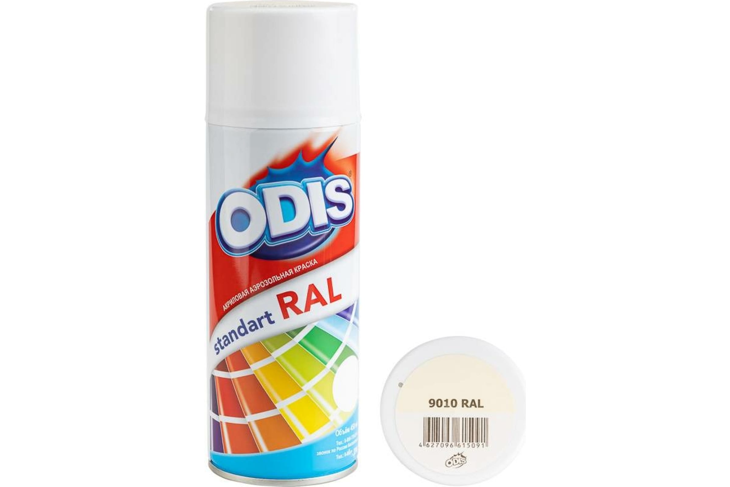 ODIS Краска-спрей standart RAL белый 9010ral термостойкая краска спрей odis