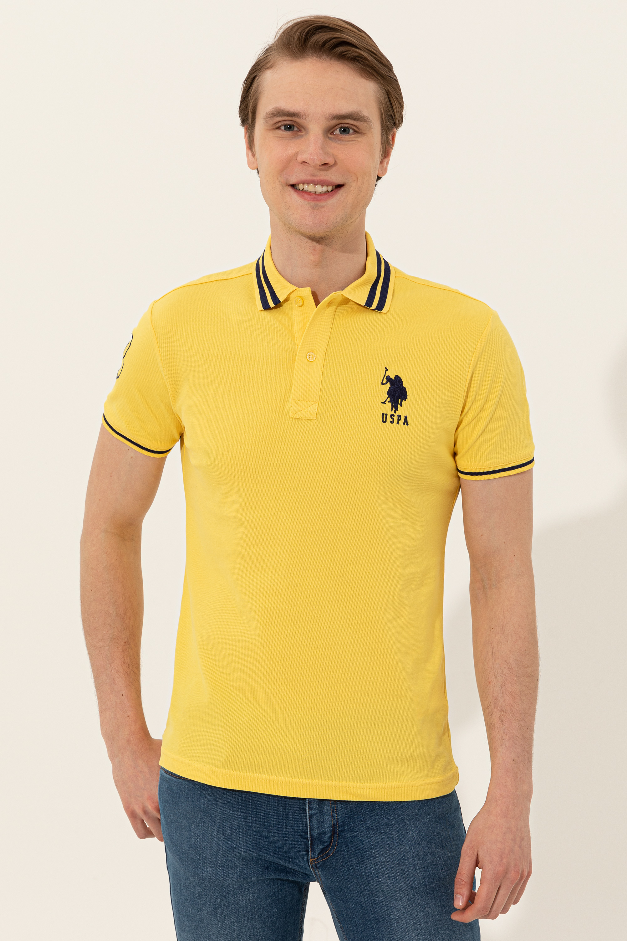 Футболка мужская U.S. POLO Assn. G081GL0110GSD01IY022 желтая XS