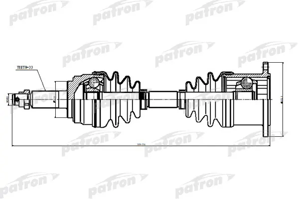 

PATRON Полуось привода PATRON PDS2913