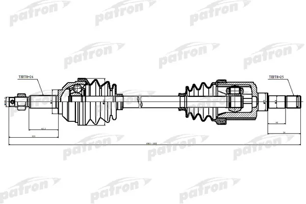 

Полуось прав CHRYSLER: PACIFICA 04-06 PATRON PDS1970