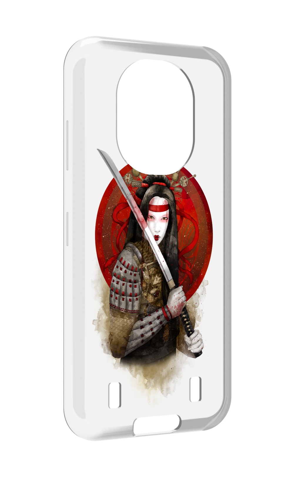 

Чехол MyPads рисованная девушка с катаной для Oukitel WP16, Прозрачный, Tocco