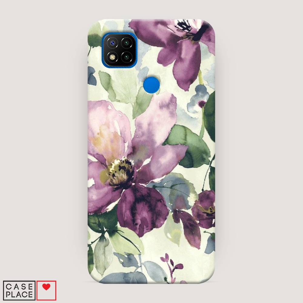 

Пластиковый чехол "Сиреневые цветы-акварель" на Xiaomi Redmi 9C, 39020-7