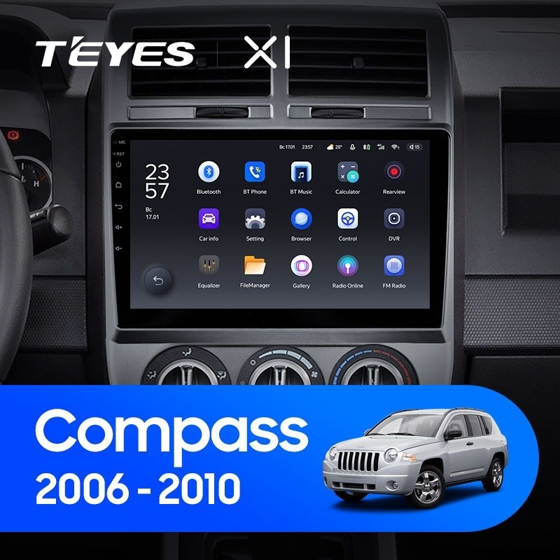 Штатная магнитола Teyes X1 4G 232 Jeep Compass 1 MK 2006-2010 2940000₽