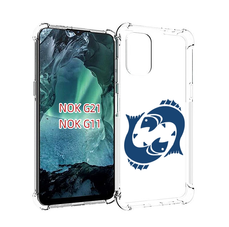 

Чехол Mypads Знак-Зодиака-Рыбы-7 Для Nokia G11/G21, Прозрачный, Tocco