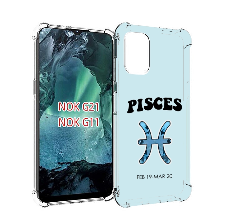 

Чехол Mypads Знак-Зодиака-Рыбы-3 Для Nokia G11/G21, Прозрачный, Tocco