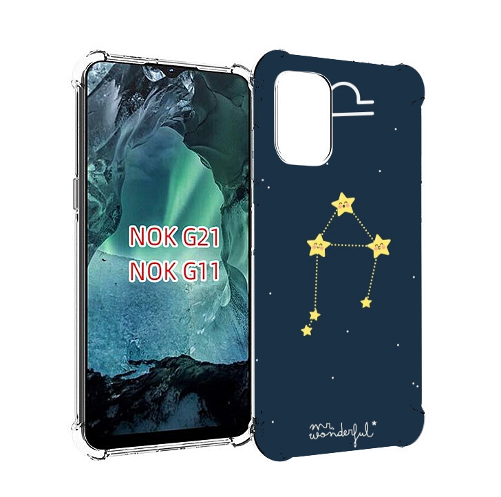 

Чехол Mypads Знак-Зодиака-Весы-1 Для Nokia G11/G21, Прозрачный, Tocco