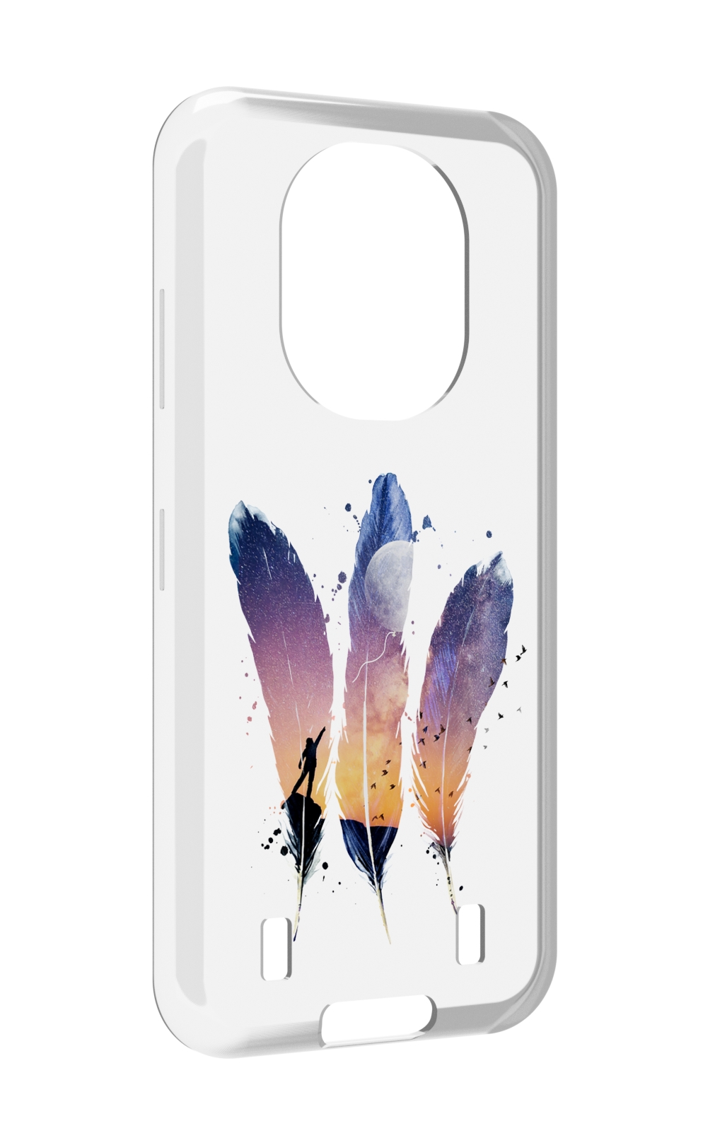 

Чехол MyPads небесные перья для Oukitel WP16, Прозрачный, Tocco