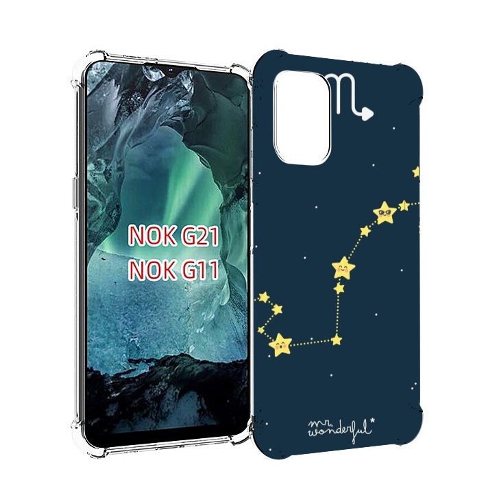 

Чехол Mypads Знак Зодиака Скорпион 1 Для Nokia G11/G21, Прозрачный, Tocco
