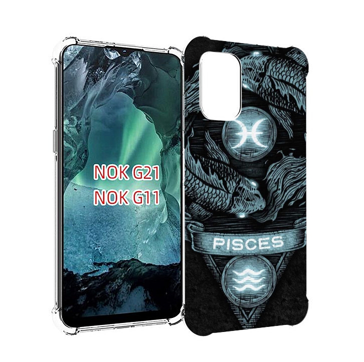 

Чехол Mypads Знак Зодиака Рыбы 4 Для Nokia G11/G21, Прозрачный, Tocco