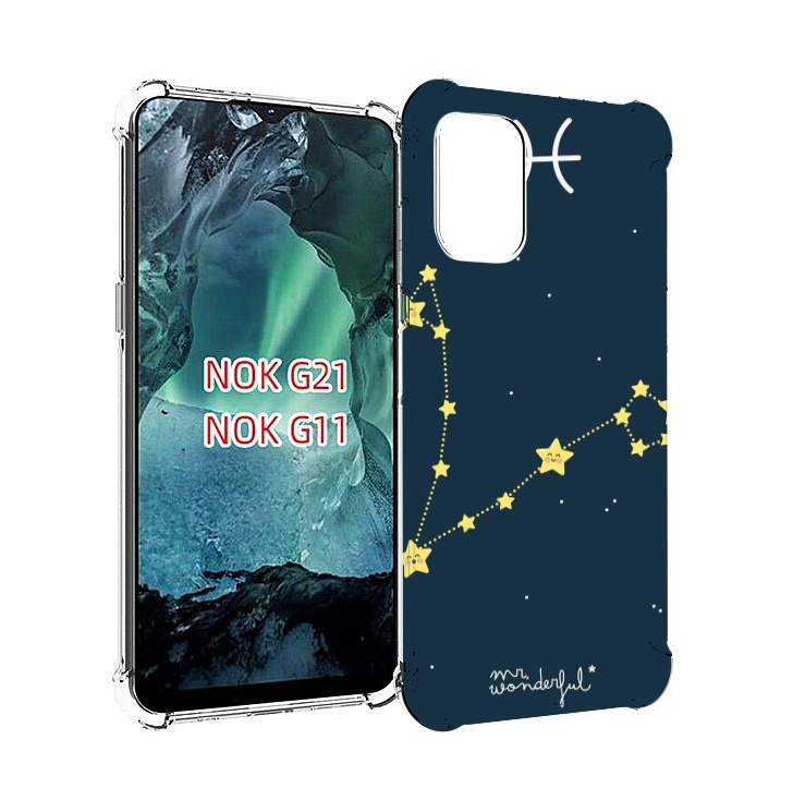 

Чехол Mypads Знак Зодиака Рыбы 1 Для Nokia G11/G21, Прозрачный, Tocco
