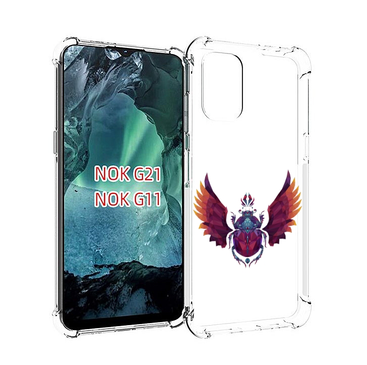 

Чехол Mypads Алмазный Скоробей Для Nokia G11/G21, Прозрачный, Tocco