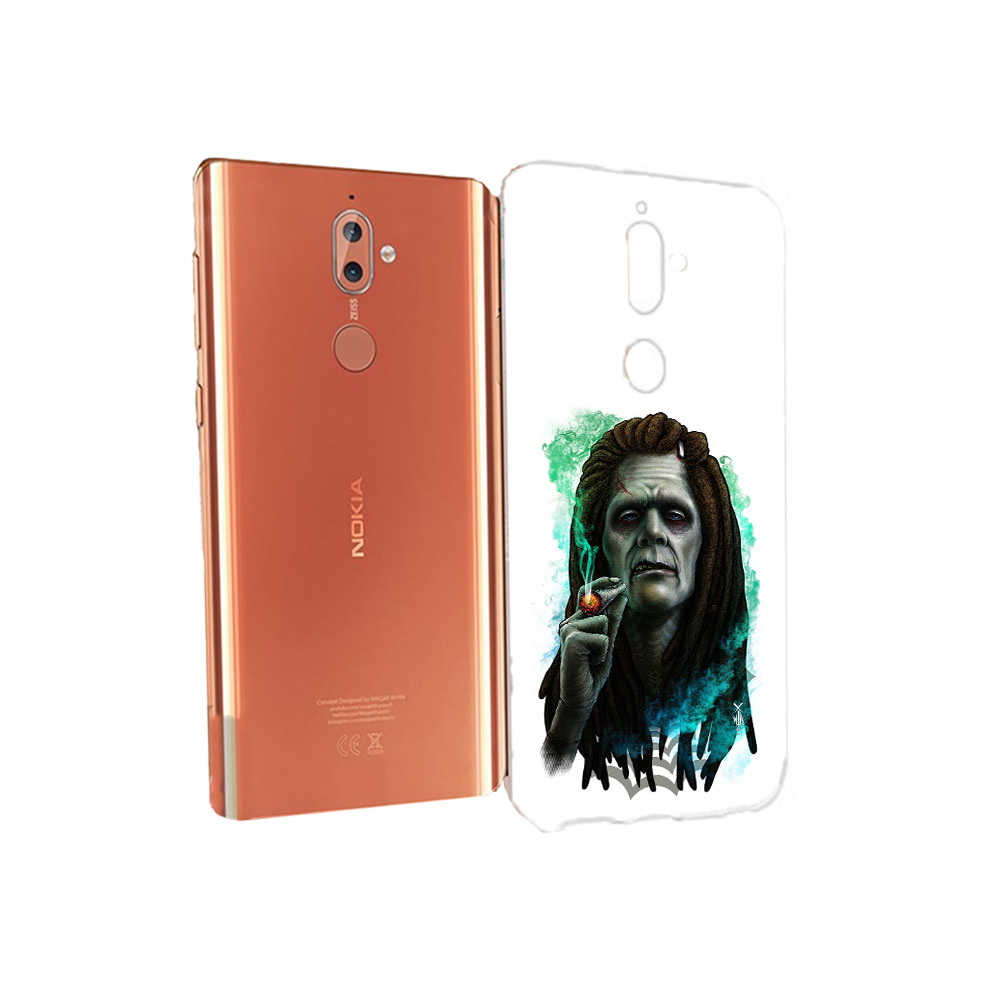 

Чехол MyPads Tocco для Nokia 9 зеленый мужчина с сигаретой (PT126479.94.360), Прозрачный, Tocco