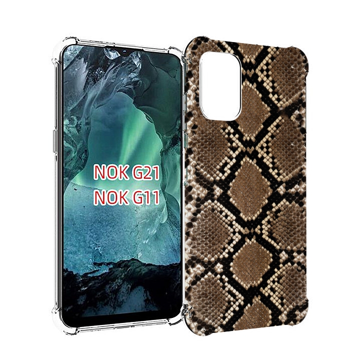 

Чехол Mypads Змеиная Кожа Для Nokia G11/G21, Прозрачный, Tocco