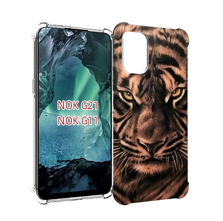 

Чехол Mypads Злой-Большой-Тигр Для Nokia G11/G21, Прозрачный, Tocco