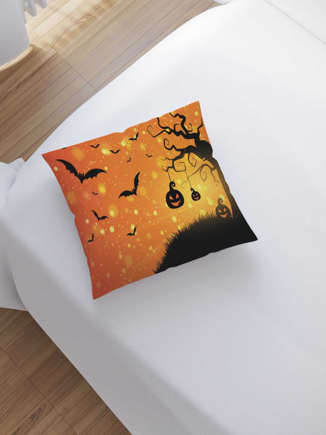 фото Наволочка декоративная joyarty "хеллоуинское дерево" на молнии, 45x45 см