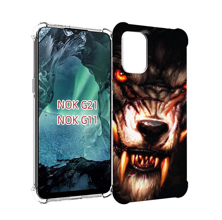 

Чехол Mypads Злой Голодный Волк Мужской Для Nokia G11/G21, Прозрачный, Tocco