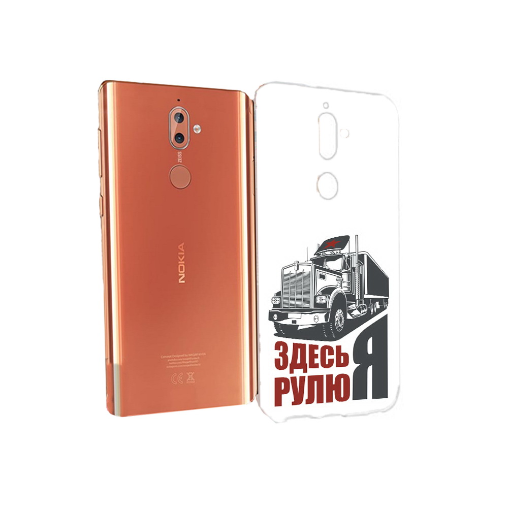 

Чехол MyPads Tocco для Nokia 9 здесь я рулю (PT126479.94.355), Прозрачный, Tocco