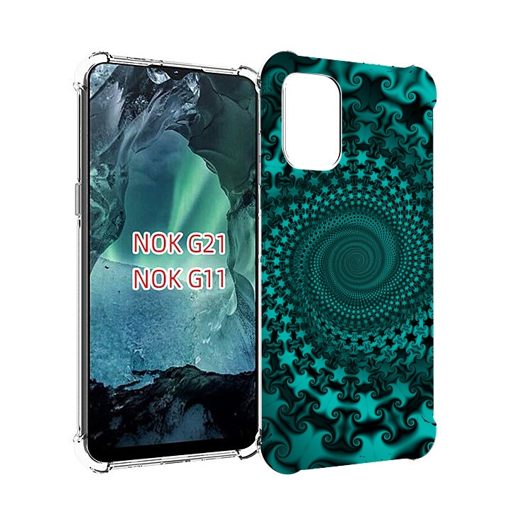 

Чехол Mypads Зеленый-Гипноз Для Nokia G11/G21, Прозрачный, Tocco