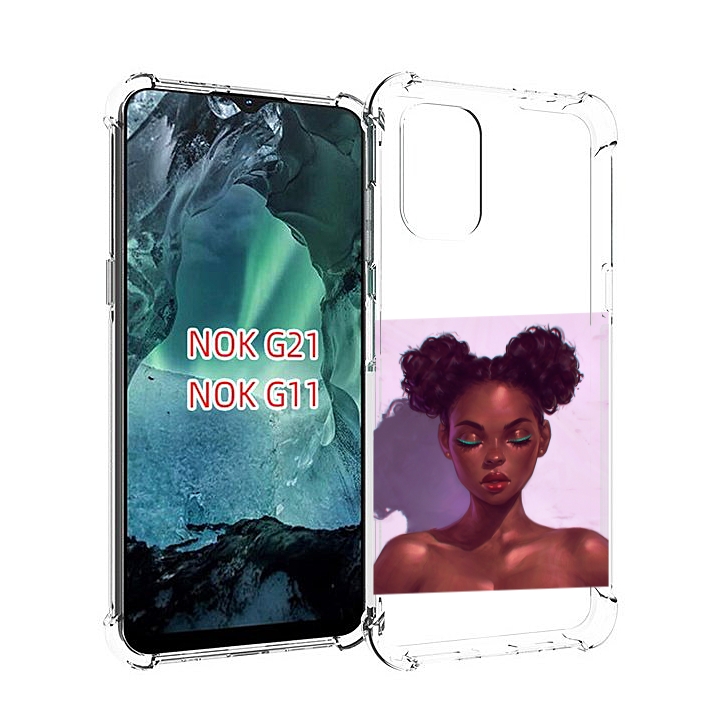 

Чехол Mypads Зеленые-Стрелки Женский Для Nokia G11/G21, Прозрачный, Tocco