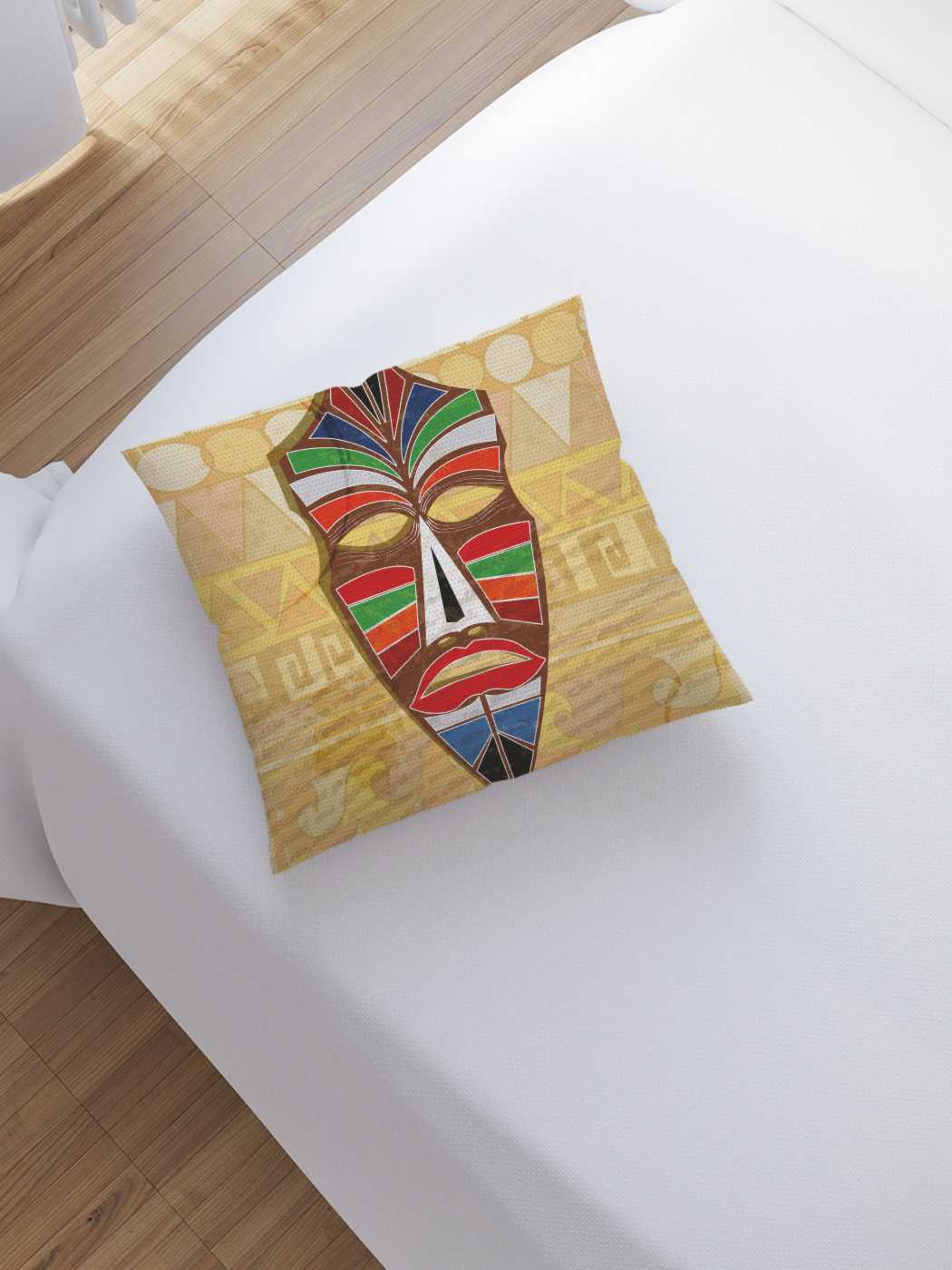 фото Наволочка декоративная joyarty "гавайская маска" на молнии, 45x45 см