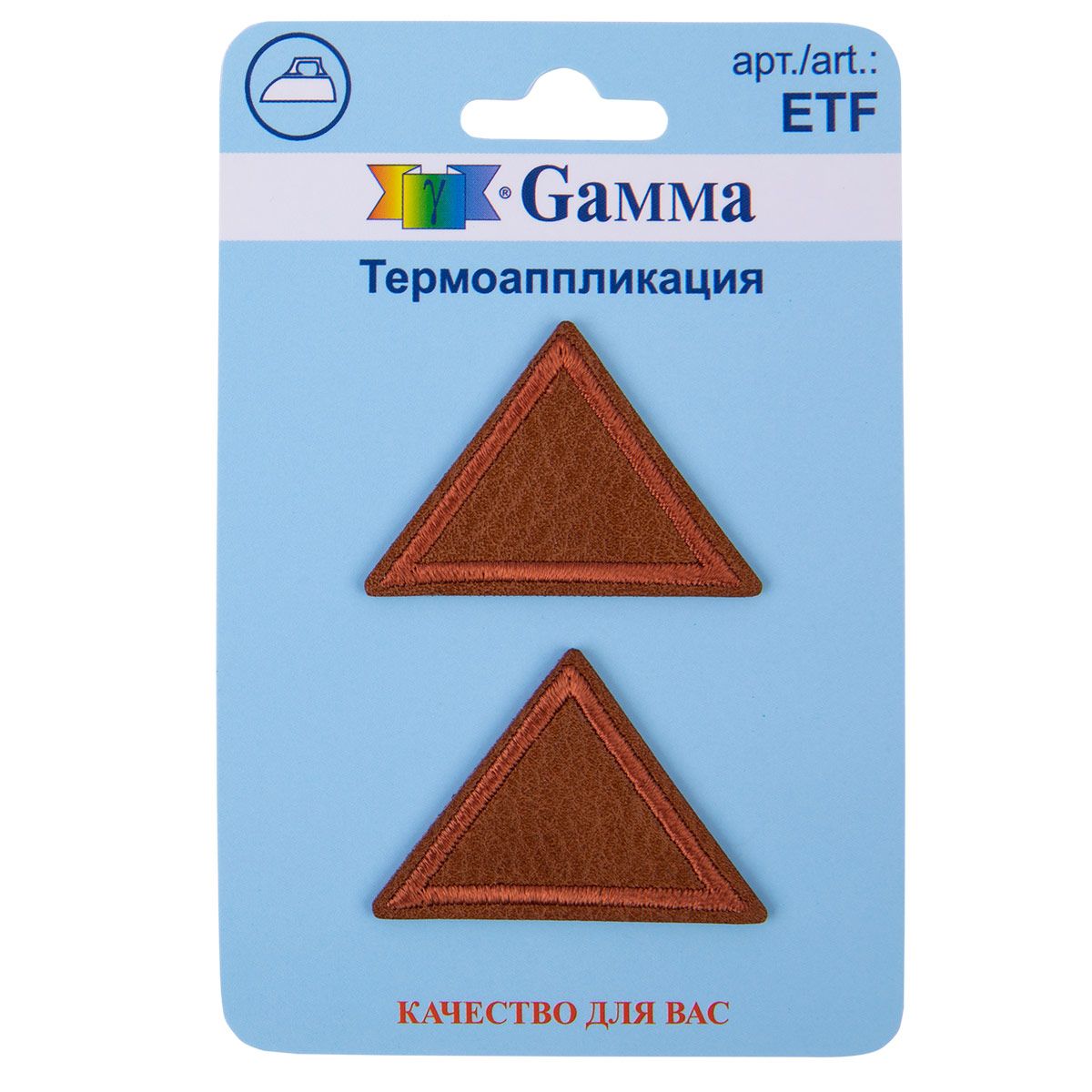 Термоаппликация Gamma ETF 02-429 Треугольники 2 шт. 3.8 х 2.6 см