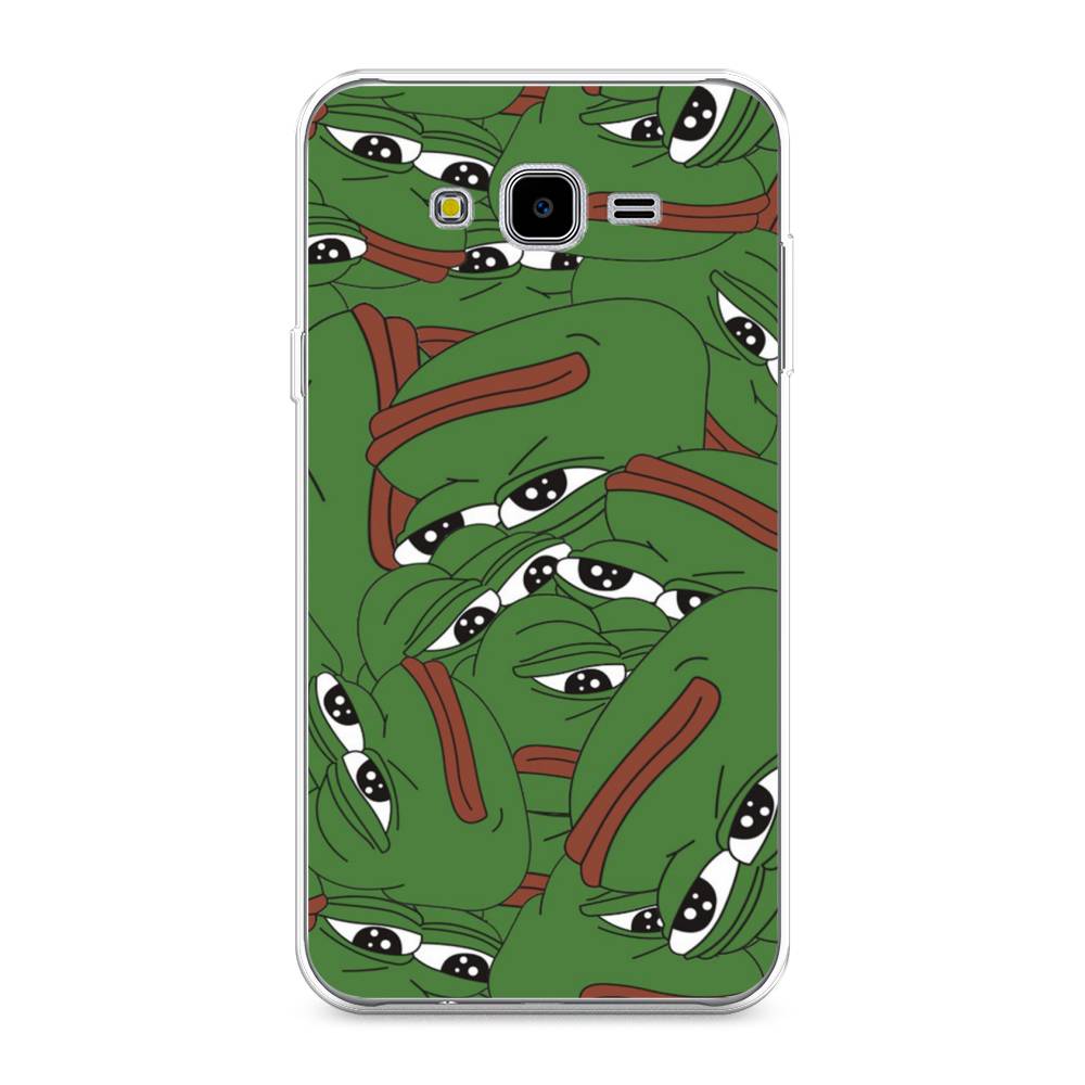 

Чехол Awog на Samsung Galaxy J7 Neo "Печальный frog", Зеленый;белый, 25350-9
