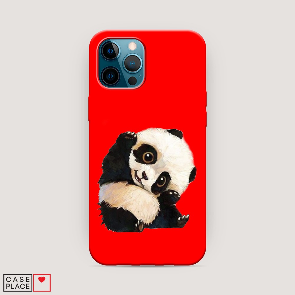 

Матовый силиконовый чехол "Большеглазая панда" на Apple iPhone 12 Pro, Большеглазая панда
