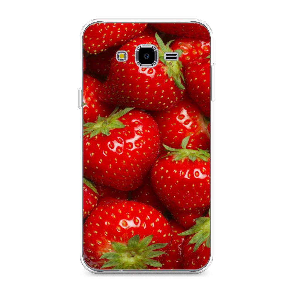 

Чехол Awog на Samsung Galaxy J7 Neo "Клубника", Красный;зеленый, 25350-10