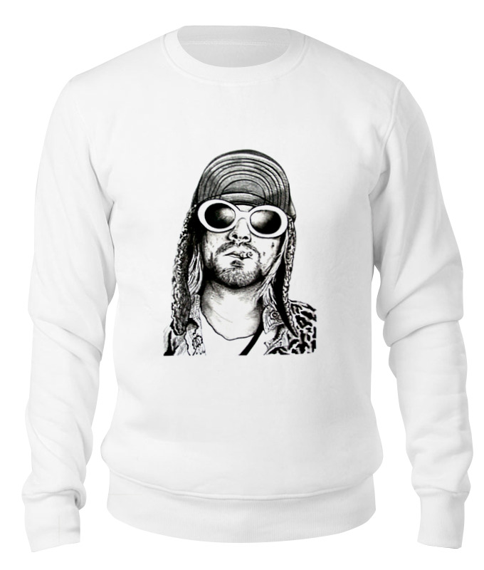 

Свитшот унисекс Printio Kurt cobain белый XS, Kurt cobain