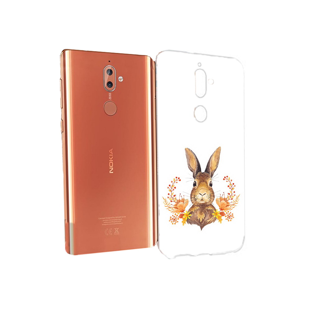 

Чехол MyPads Tocco для Nokia 9 зайка в цветах (PT126479.94.349), Прозрачный, Tocco