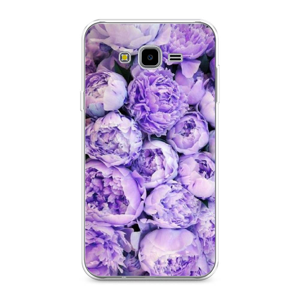 

Чехол Awog на Samsung Galaxy J7 Neo "Пионы сиреневые", Фиолетовый;голубой, 25350-8
