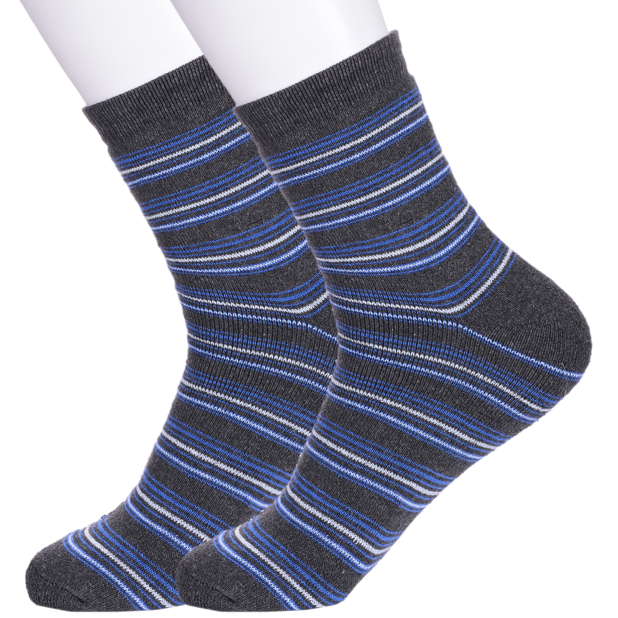 Носки детские Альтаир 2-С30, темно-серые с синим, 24
