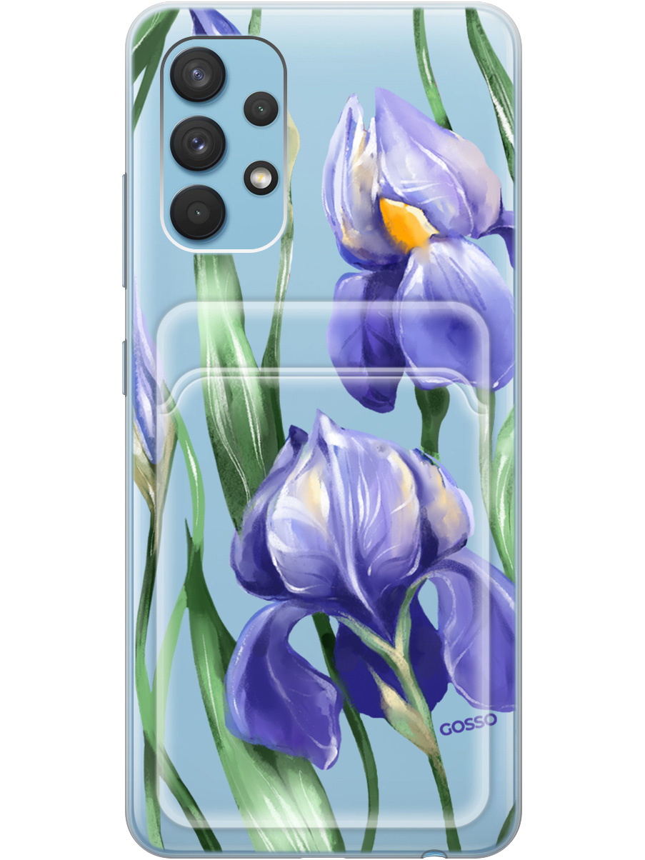 

Силиконовый чехол на Samsung Galaxy A32 с рисунком "Amazing Irises" прозрачный, Прозрачный;белый;синий, 20012044