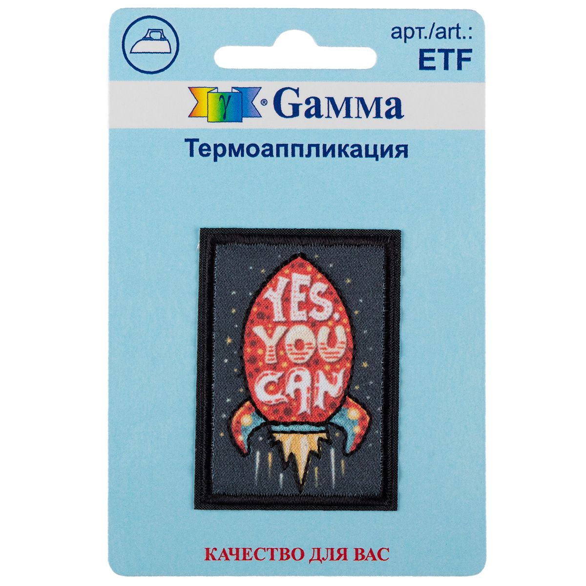 Термоаппликация Gamma ETF 01-345 Ракета 3.5 х 5 см