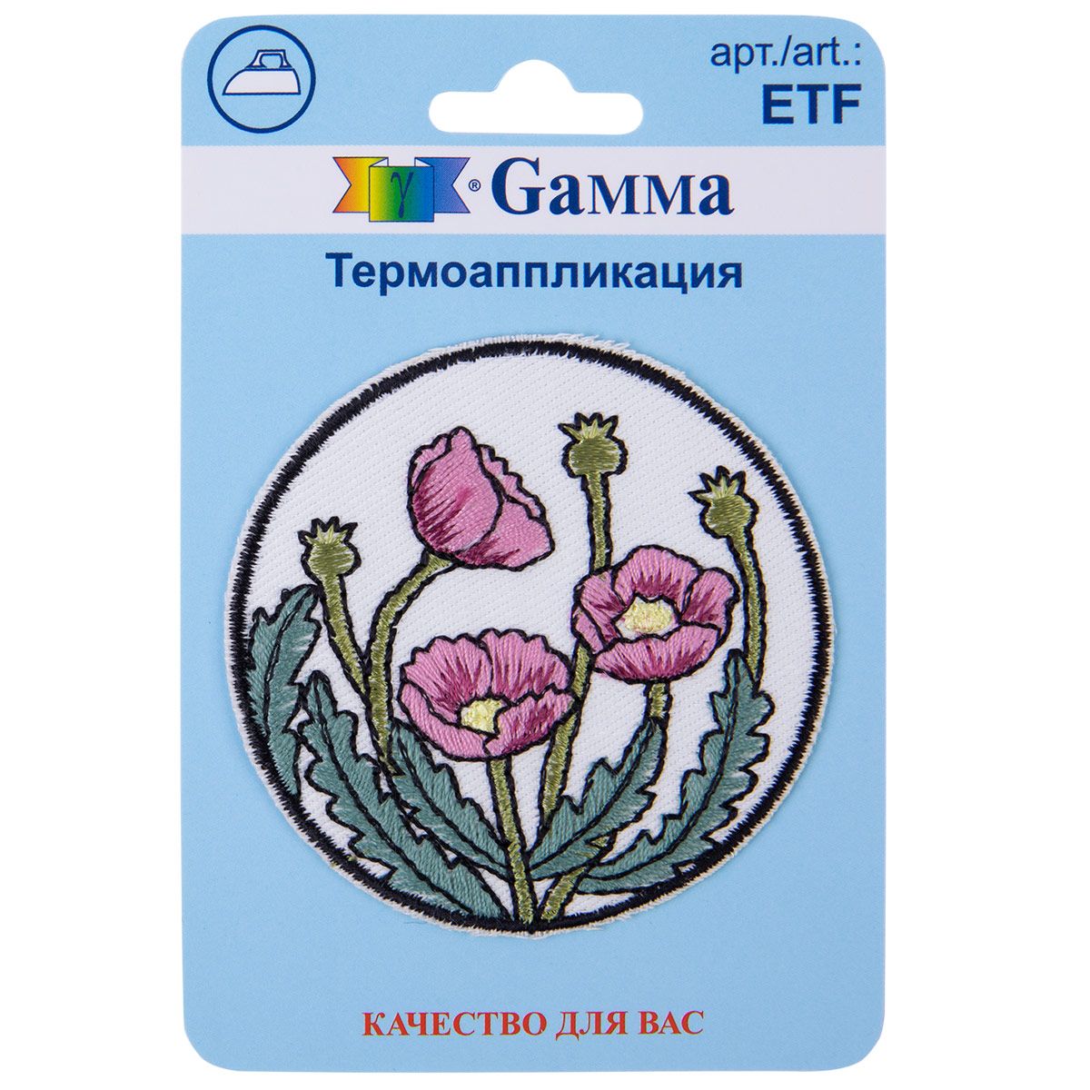 Термоаппликация Gamma ETF 01-337 Маки 6 х 6 см