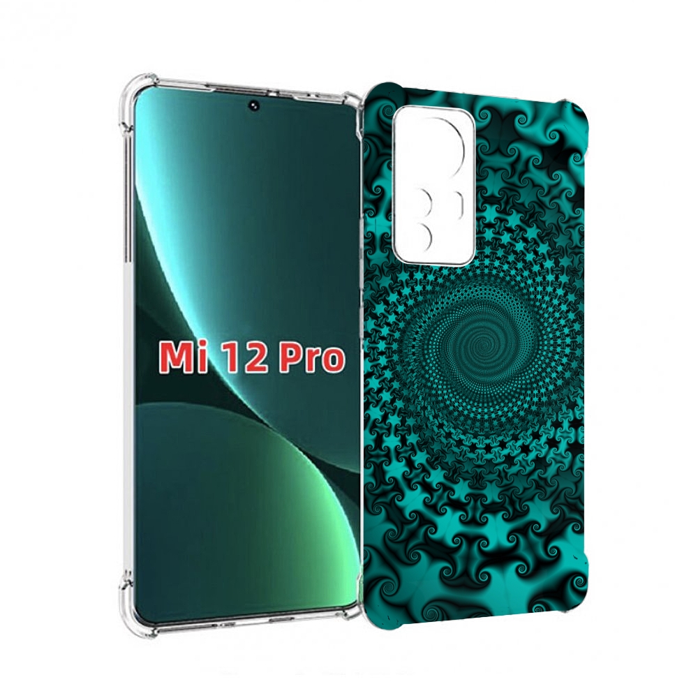 

Чехол MyPads зеленый-гипноз для Xiaomi 12S Pro, Прозрачный, Tocco