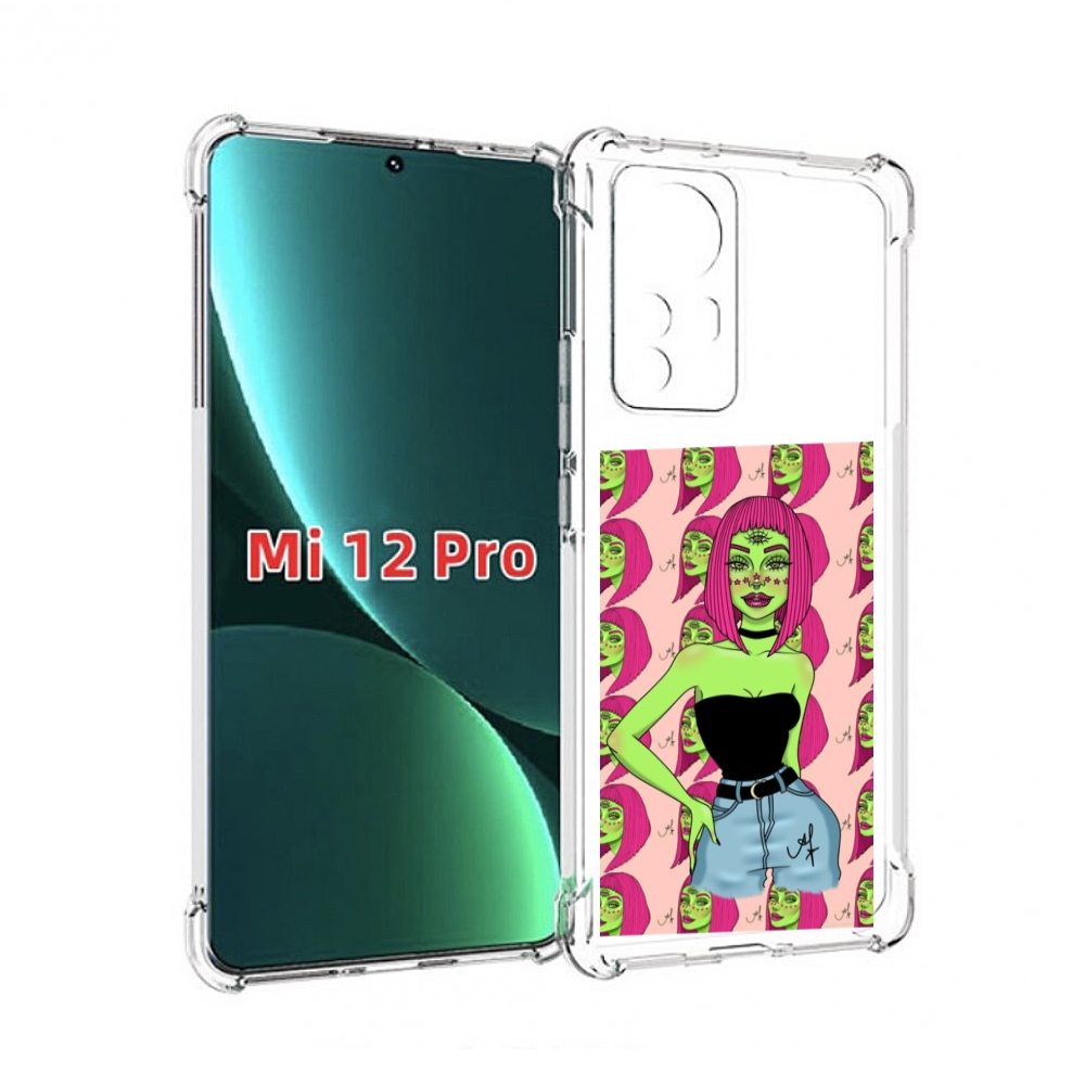 

Чехол MyPads зеленая-девушка-с-глазом женский для Xiaomi 12S Pro, Прозрачный, Tocco