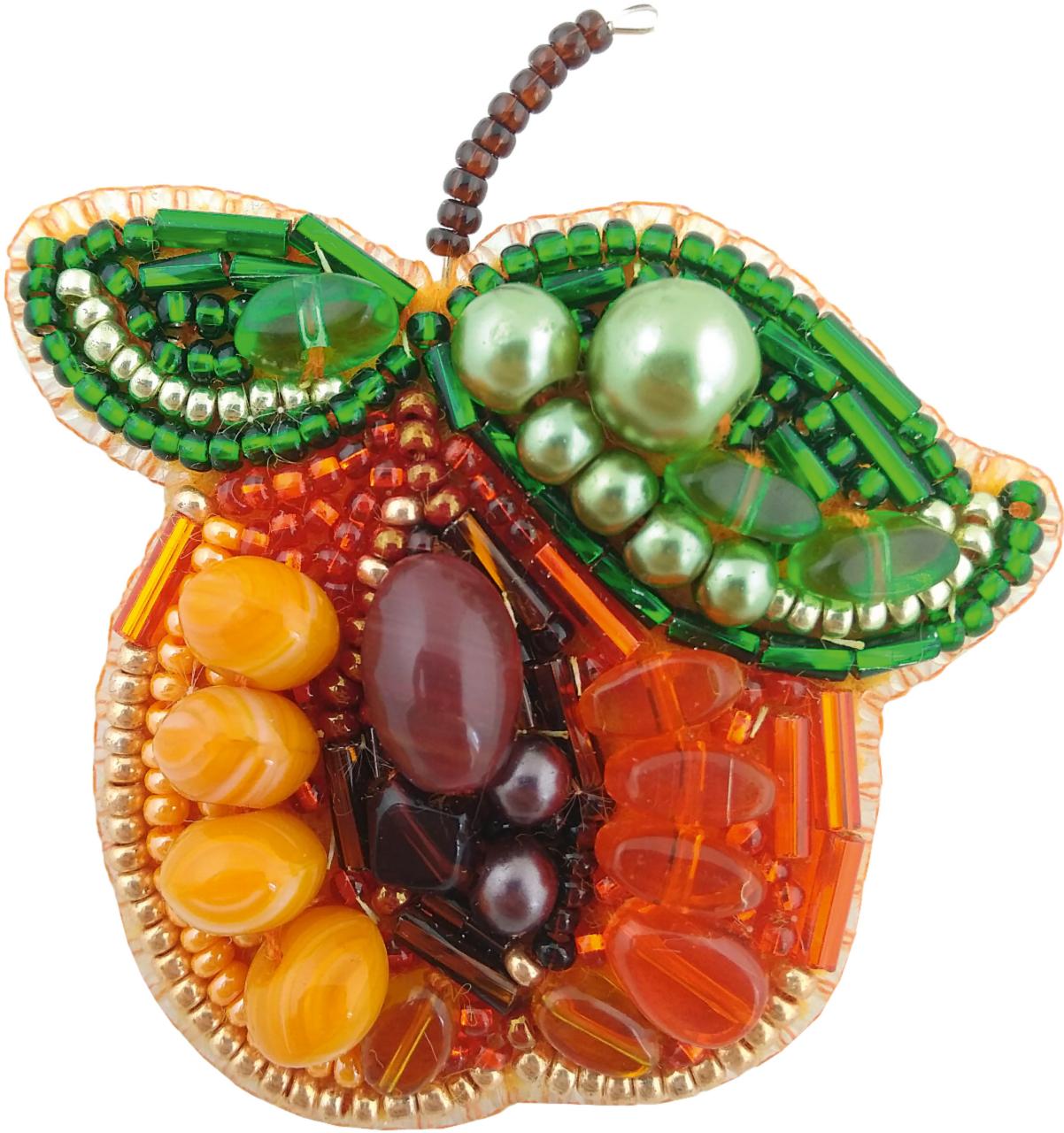 

Чаривна Мить Crystal Art, Абрикос, брошь, 6*5,5 см