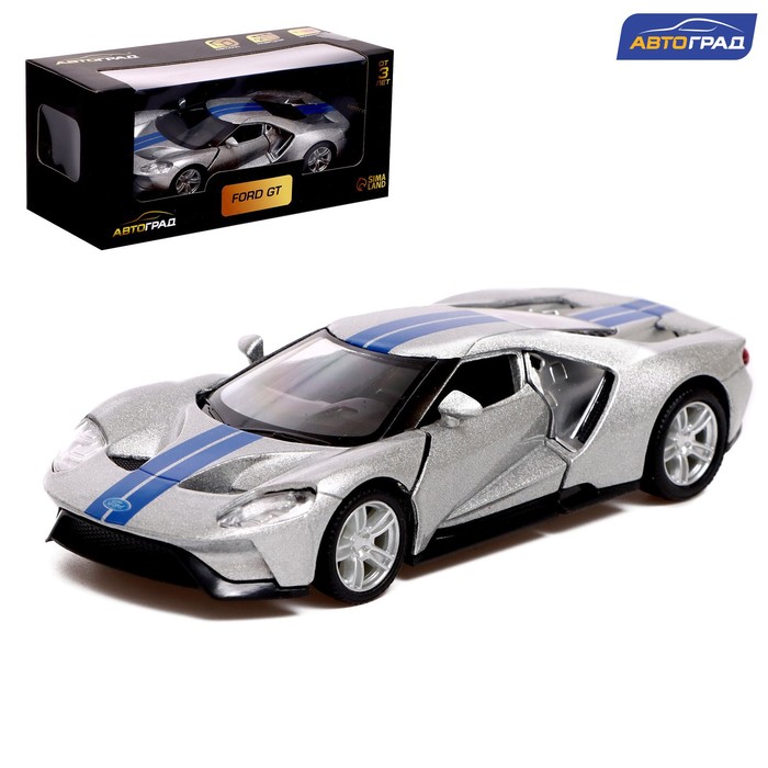 

Машина металлическая FORD GT, 1:32, инерция, открываются двери, цвет серый