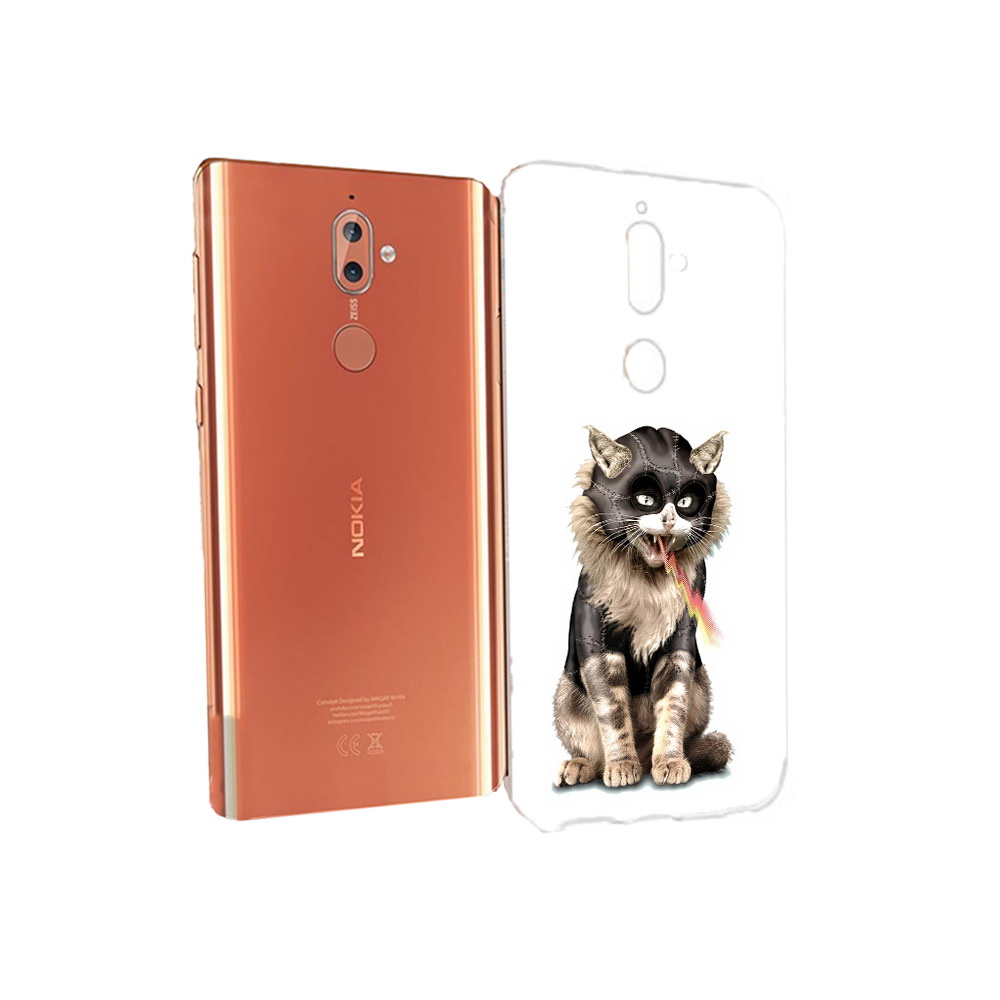 

Чехол MyPads Tocco для Nokia 9 дьяволский кот (PT126479.94.341), Прозрачный, Tocco