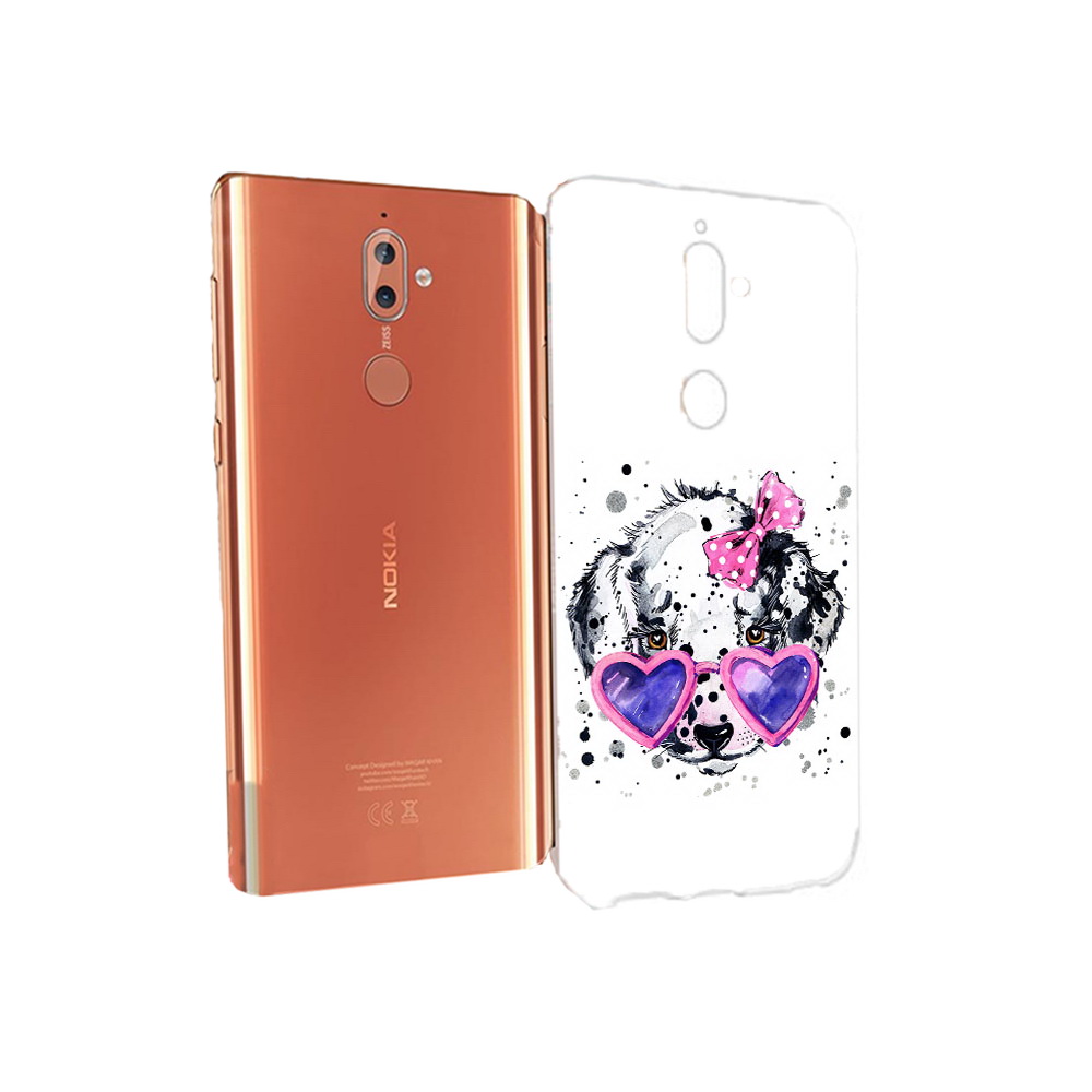 

Чехол MyPads Tocco для Nokia 9 долматинец в очках (PT126479.94.337), Прозрачный, Tocco
