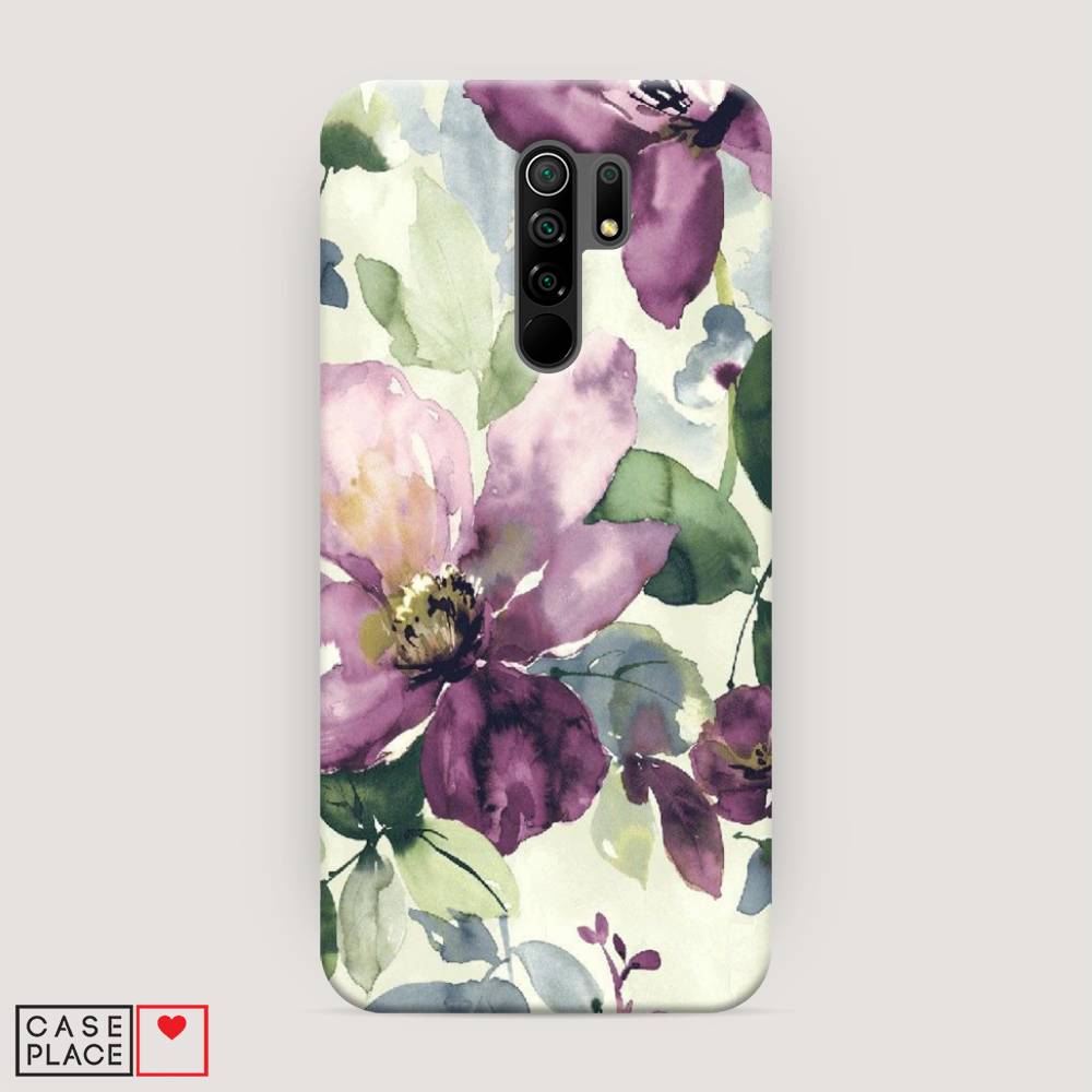 

Пластиковый чехол "Сиреневые цветы-акварель" на Xiaomi Redmi 9, 38320-7