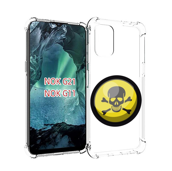 

Чехол Mypads Желтый-Череп Для Nokia G11/G21, Прозрачный, Tocco