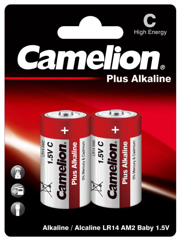 Батарейка 1.5В Camelion, LR14 Plus Alkaline BL-2,1653