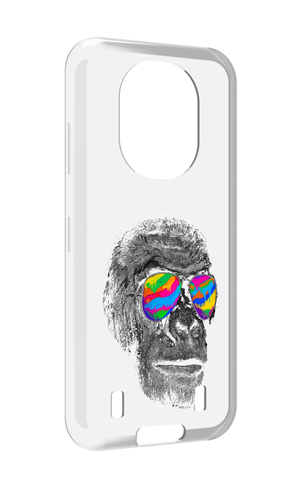 

Чехол MyPads крутая обезьяна в очках для Oukitel WP16, Прозрачный, Tocco